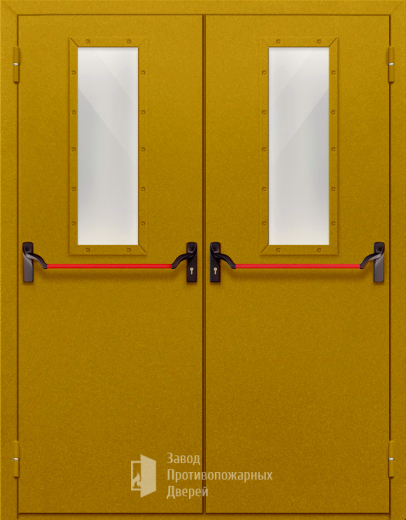Фото двери «Двупольная со стеклом и антипаникой №65» в Щёлково