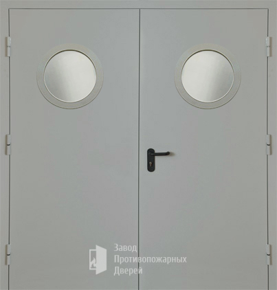Фото двери «Двупольная с круглым стеклом EI-30» в Щёлково