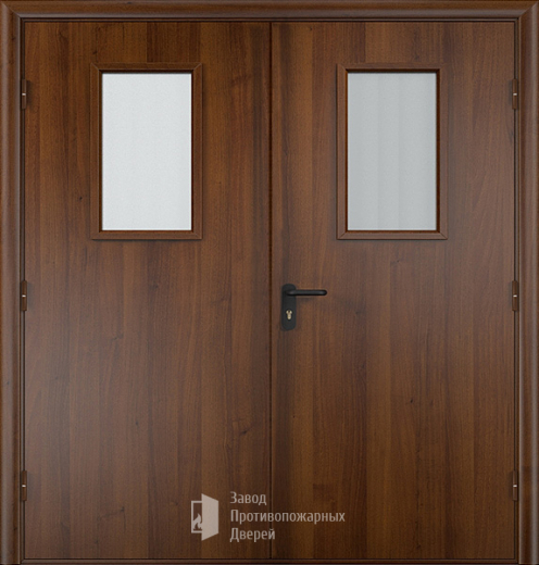 Фото двери «Двупольная МДФ со стеклом EI-30» в Щёлково