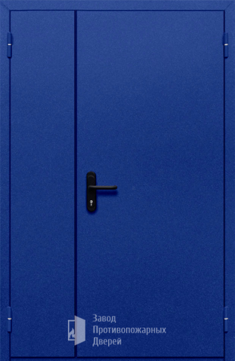 Фото двери «Полуторная глухая (синяя)» в Щёлково