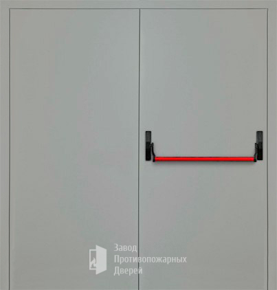 Фото двери «Двупольная глухая с антипаникой (2 створки) EI-30» в Щёлково