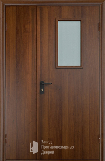 Фото двери «Полуторная МДФ со стеклом EI-30» в Щёлково