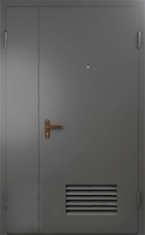 Фото двери «Техническая дверь №7 полуторная с вентиляционной решеткой» в Щёлково