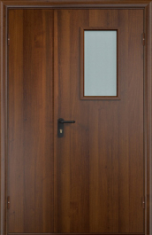 Фото двери «Полуторная МДФ со стеклом EI-30» в Щёлково