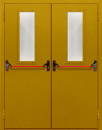Фото двери «Двупольная со стеклом и антипаникой №65» в Щёлково